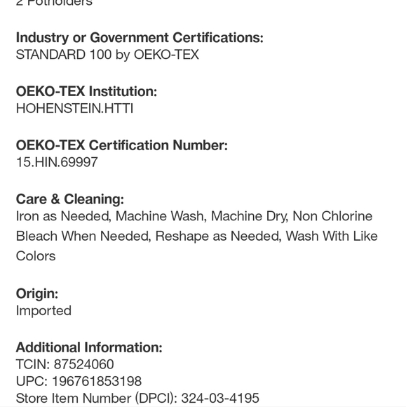 Last day! Hearth and Hand Pot Holder Set Fall Plaid Cream Woven Almond Target 23 - Picture 10 of 10